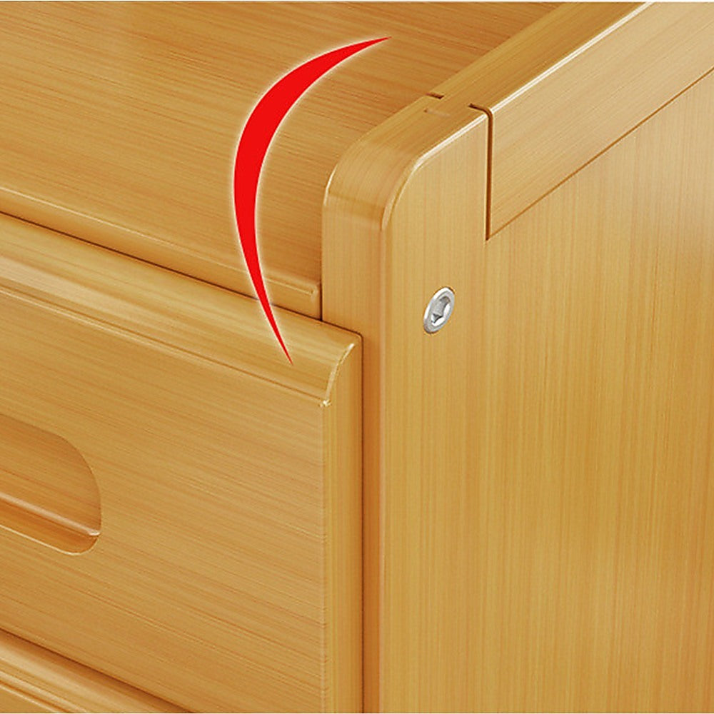 Bamboo Bedside Table Nightstand Storage