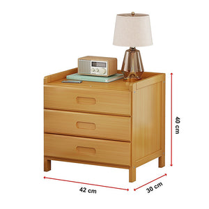 Bamboo Bedside Table Nightstand Storage