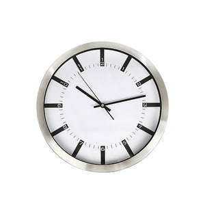 Modern Wall Clock | Silent Non-Ticking | Quartz Battery Operated | Stainless Steel
