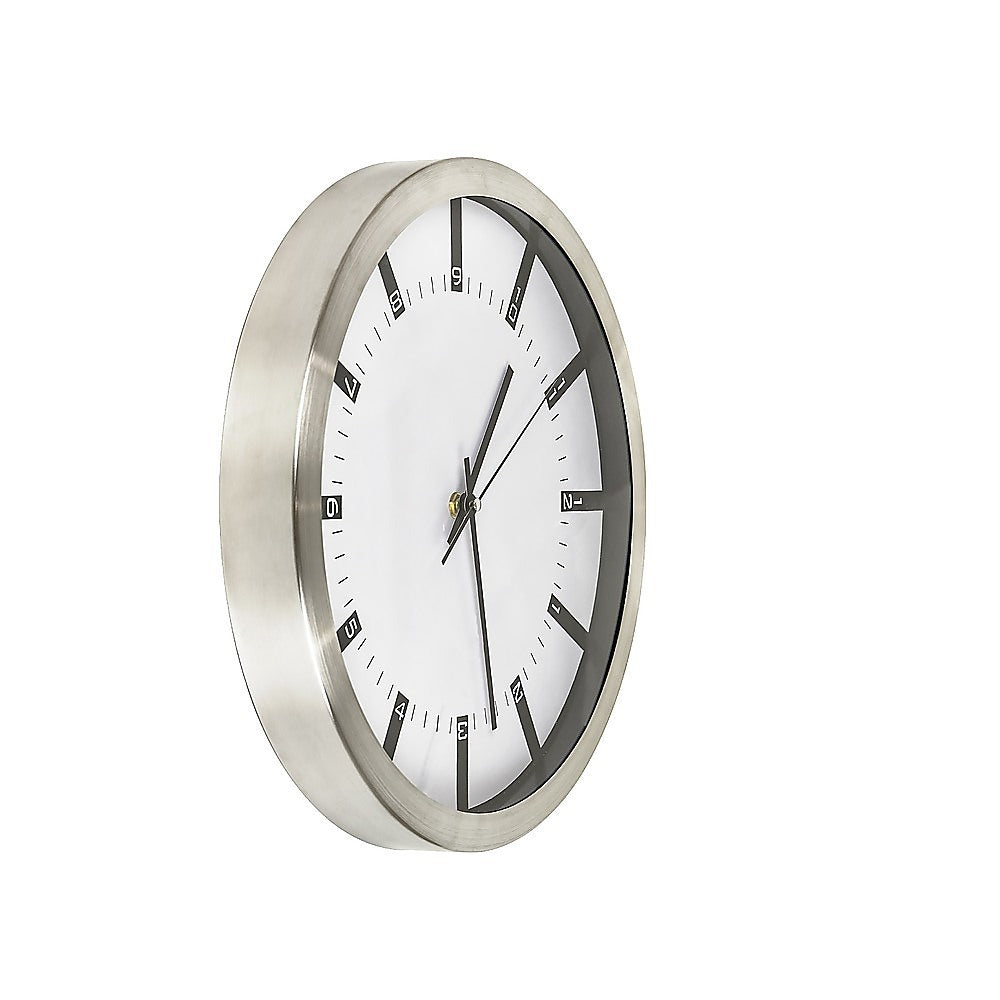 Modern Wall Clock | Silent Non-Ticking | Quartz Battery Operated | Stainless Steel