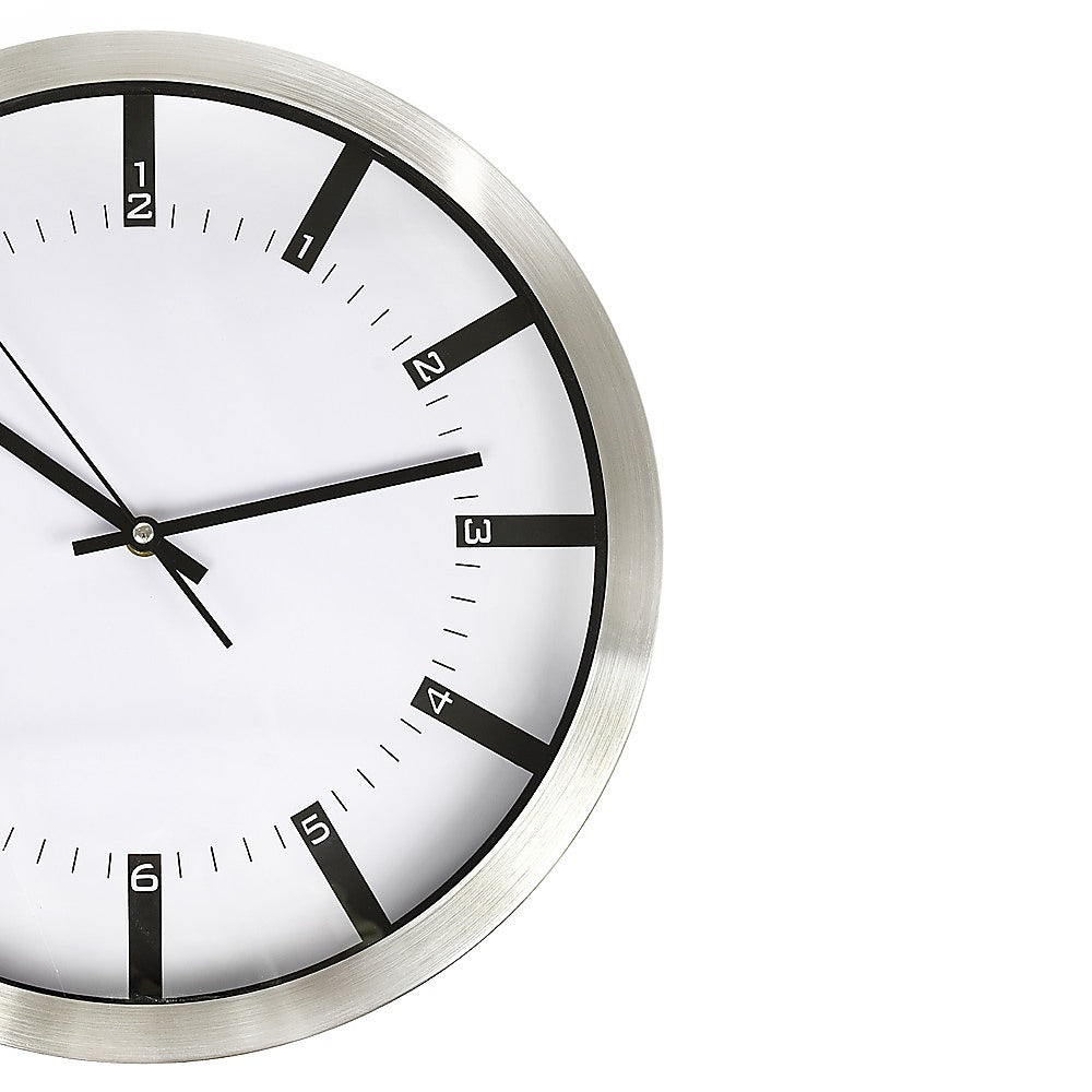 Modern Wall Clock | Silent Non-Ticking | Quartz Battery Operated | Stainless Steel