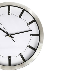 Modern Wall Clock | Silent Non-Ticking | Quartz Battery Operated | Stainless Steel