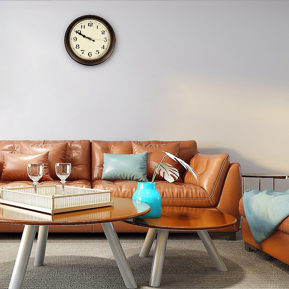 Classic Wall Clock | Silent Non-Ticking | Quartz Battery Operated | Luxury Wood