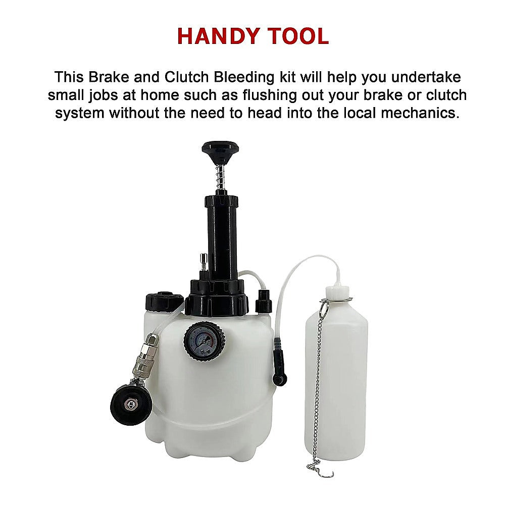 Brake & Clutch Bleeding System | 3L Pressure Fluid Bleeder | Professional Automotive Tool