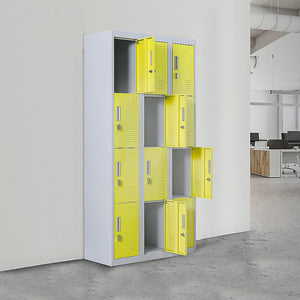 12-Door Locker for Office | Gym | Shed | School | Home Storage | Standard Lock with 2 Keys
