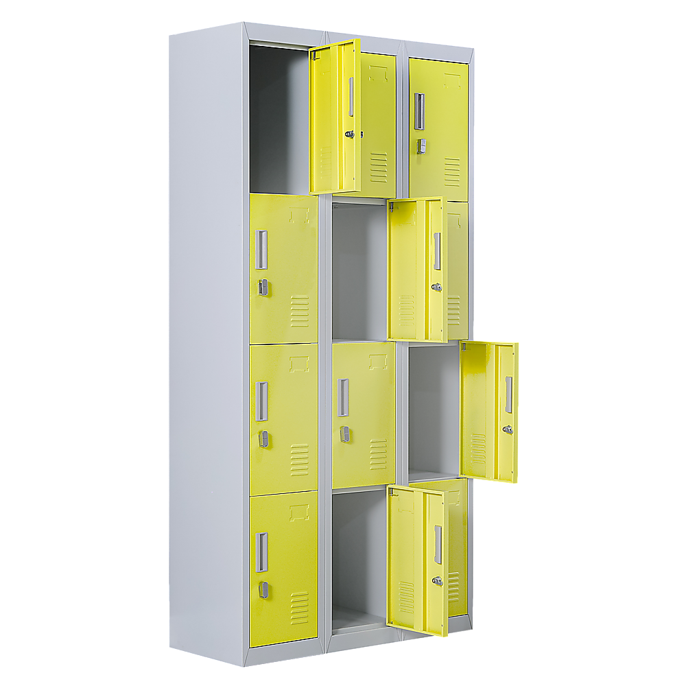 12-Door Locker for Office | Gym | Shed | School | Home Storage | Padlock-operated