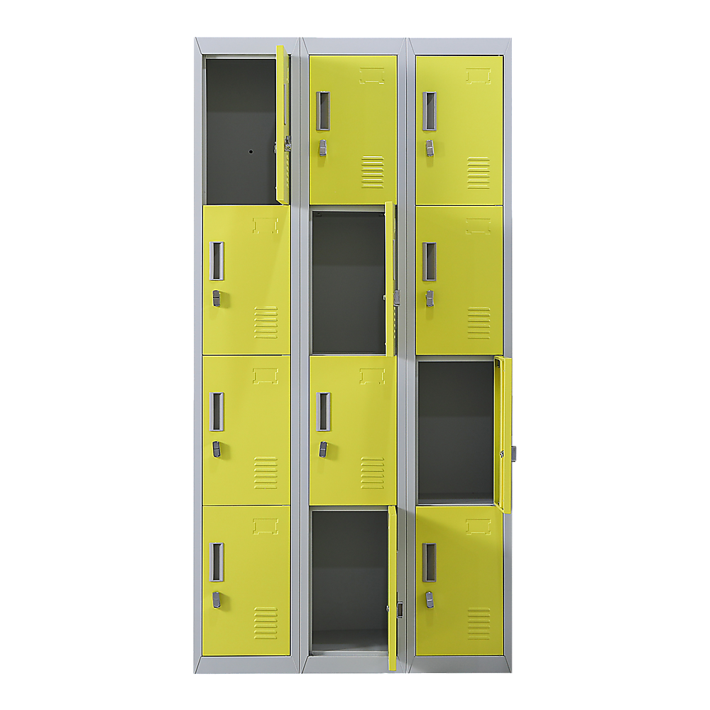 12-Door Locker for Office | Gym | Shed | School | Home Storage | Padlock-operated