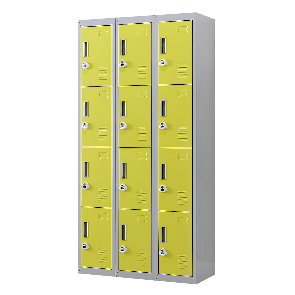 12-Door Locker for Office | Gym | Shed | School | Home Storage | 3-Digit Combination Lock
