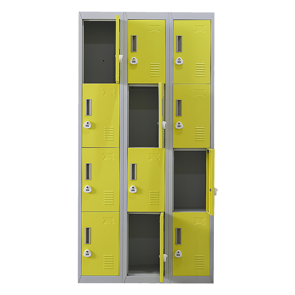 12-Door Locker for Office | Gym | Shed | School | Home Storage | 3-Digit Combination Lock