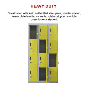 12-Door Locker for Office | Gym | Shed | School | Home Storage | 3-Digit Combination Lock