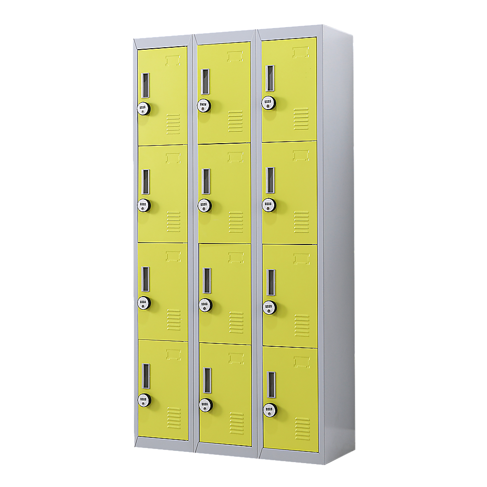 12-Door Locker for Office | Gym | Shed | School | Home Storage | 4-Digit Combination Lock