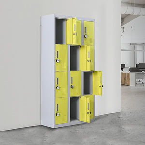 12-Door Locker for Office | Gym | Shed | School | Home Storage | 4-Digit Combination Lock