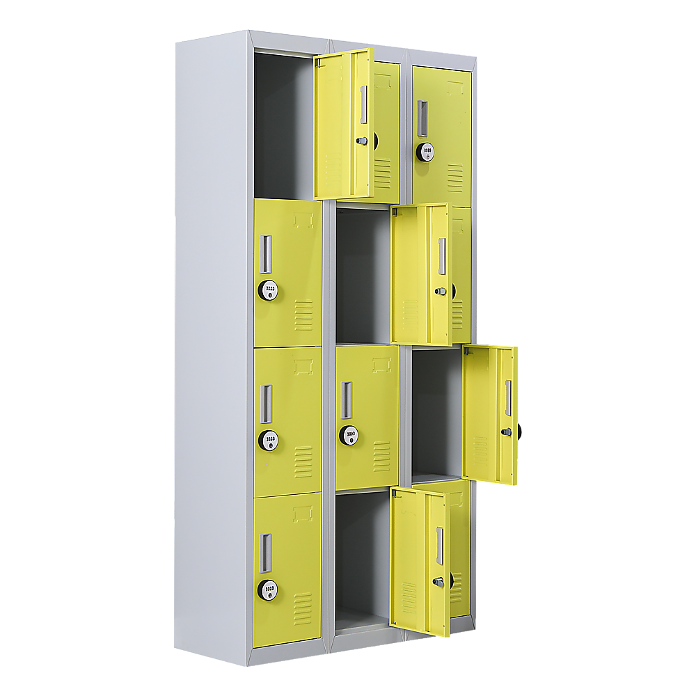12-Door Locker for Office | Gym | Shed | School | Home Storage | 4-Digit Combination Lock