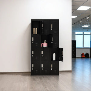 12-Door Locker for Office, Gym, Shed, School, Home Storage | Padlock-Operated
