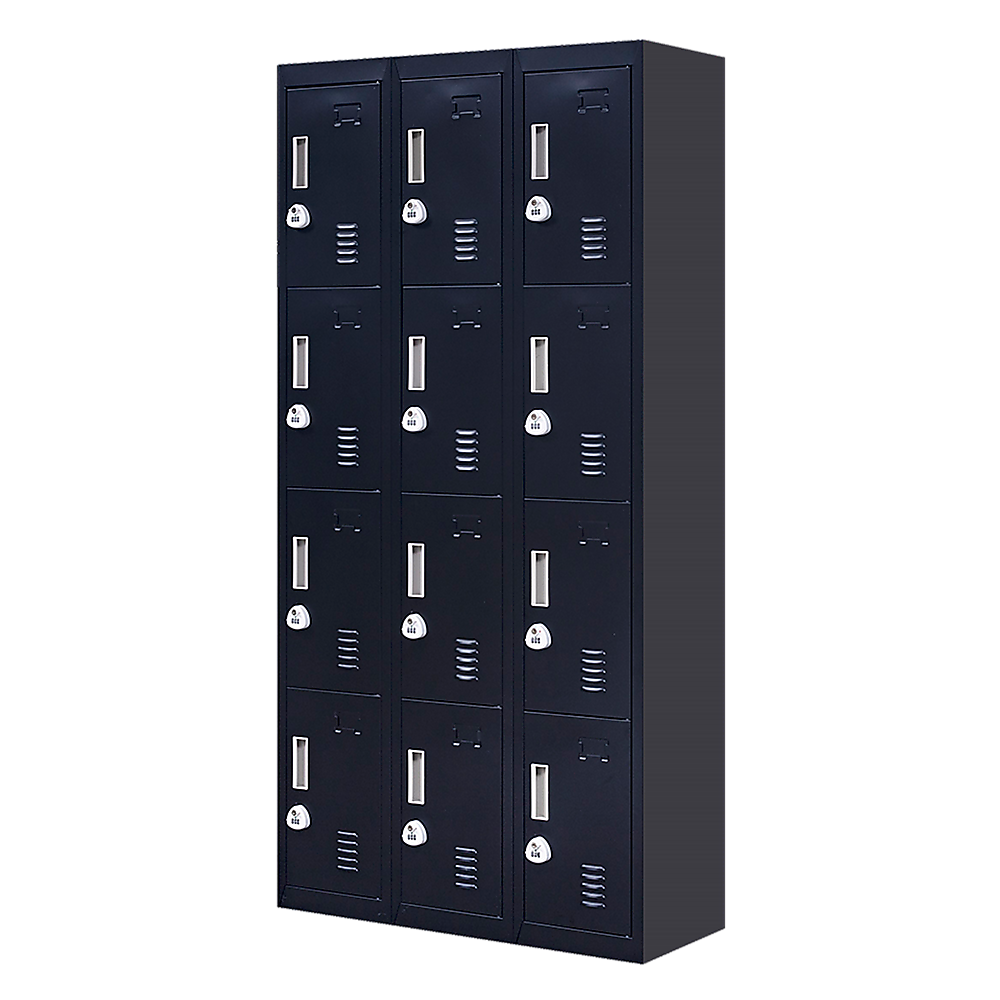 12-Door Locker for Office, Gym, Shed, School, Home Storage | 3-Digit Combination Lock