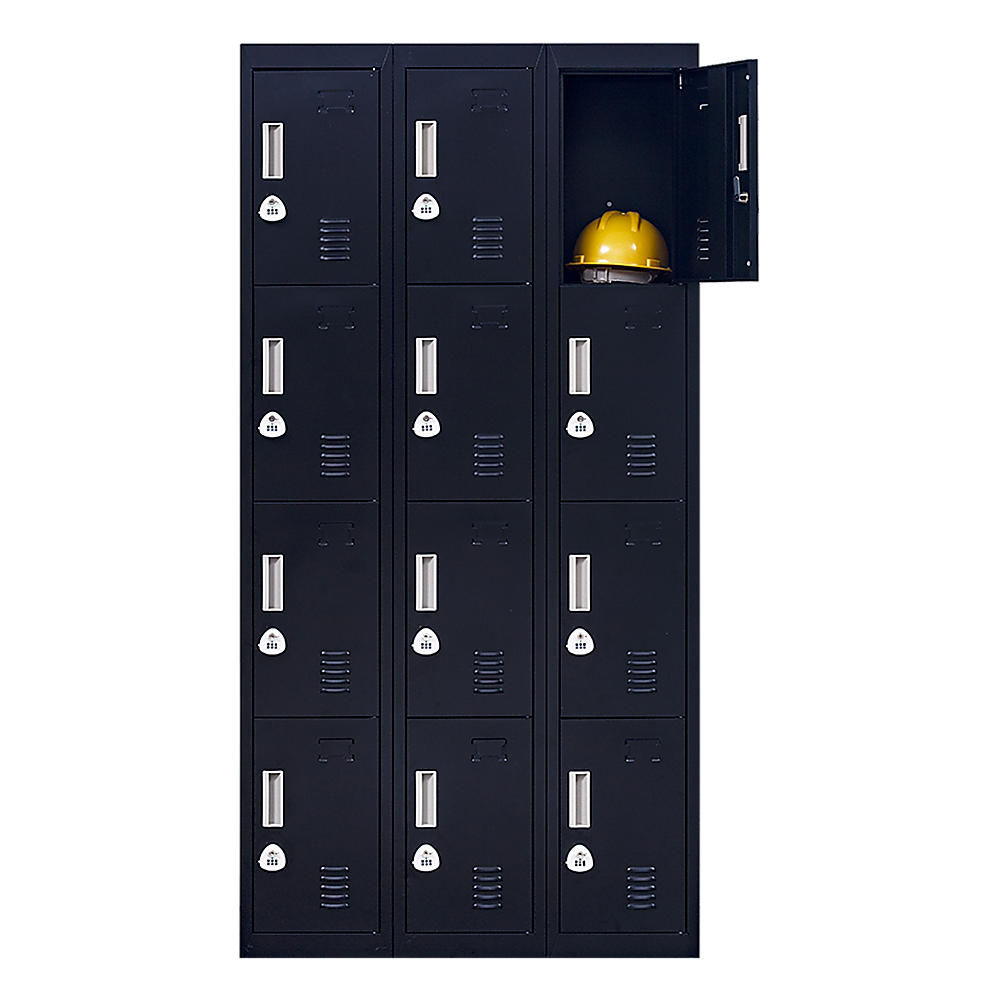 12-Door Locker for Office, Gym, Shed, School, Home Storage | 3-Digit Combination Lock