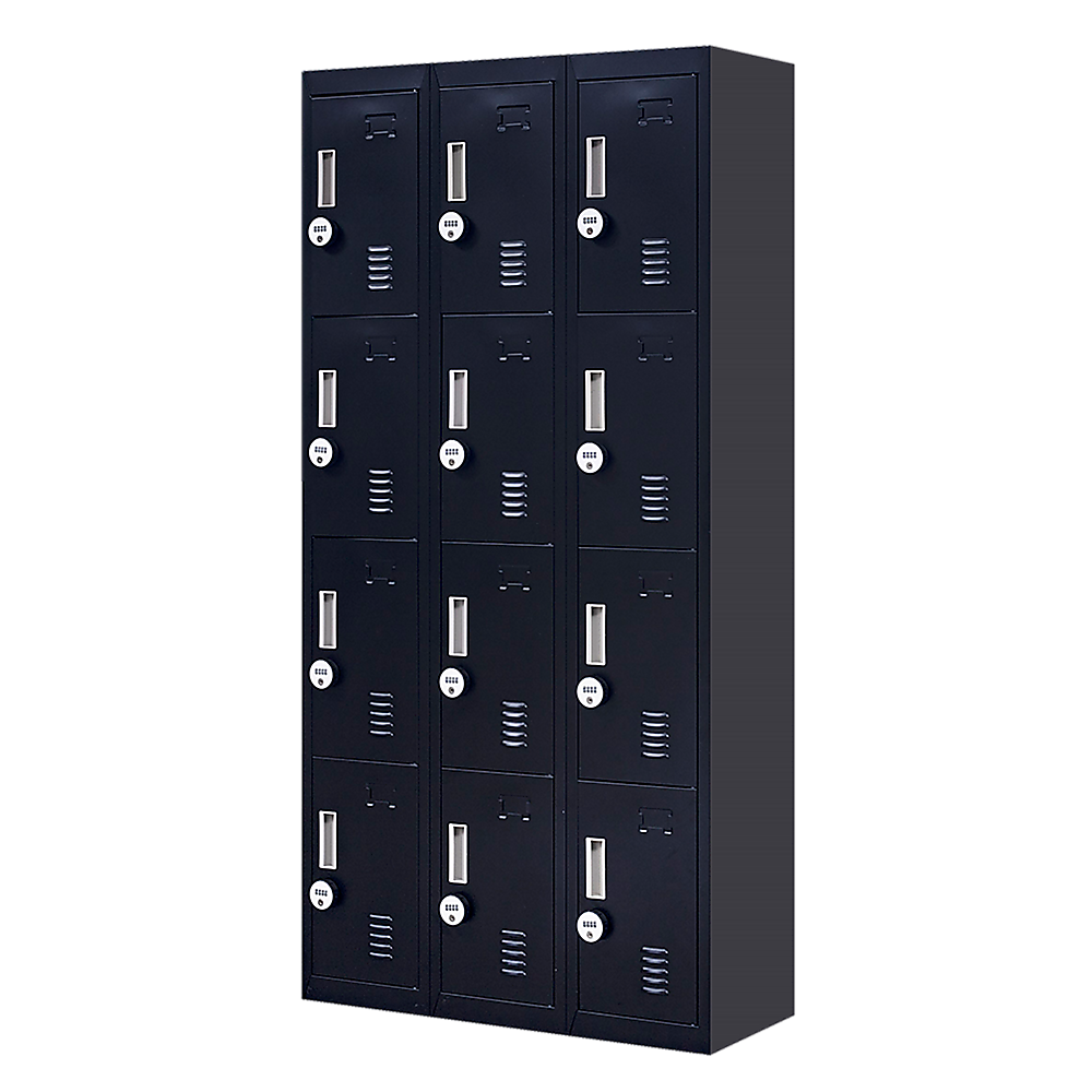 12-Door Locker for Office, Gym, Shed, School, Home Storage | 4-Digit Combination Lock