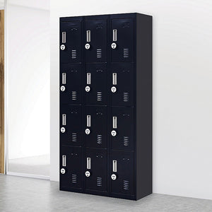 12-Door Locker for Office, Gym, Shed, School, Home Storage | 4-Digit Combination Lock