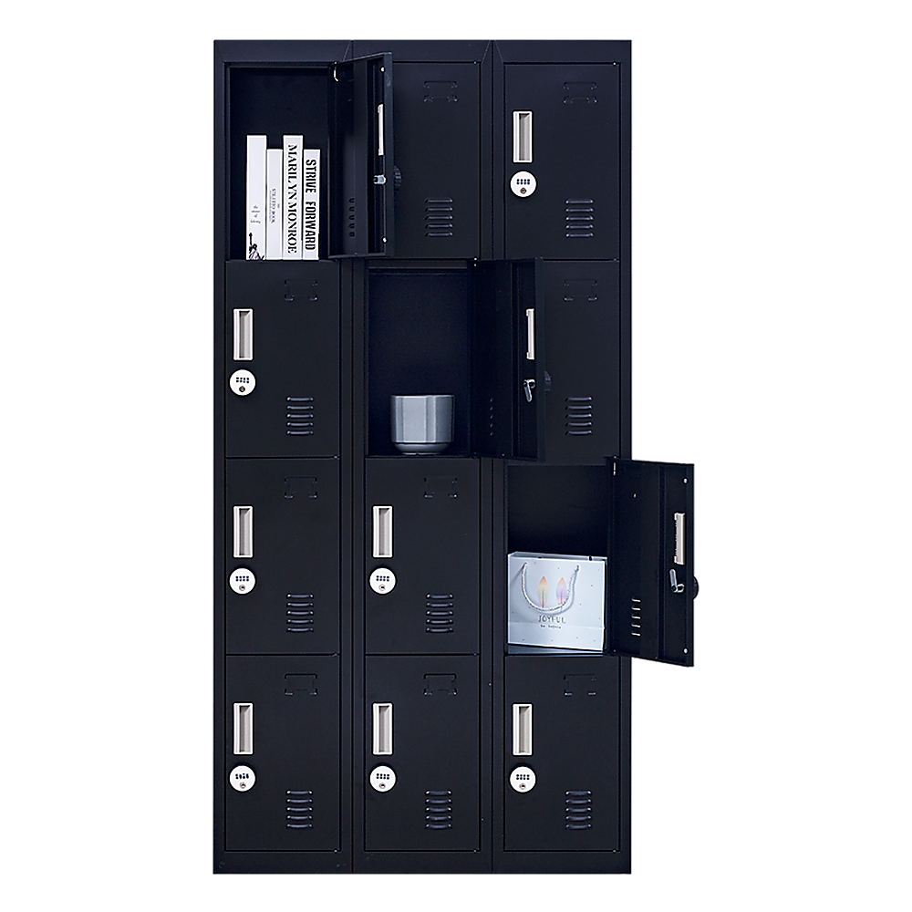 12-Door Locker for Office, Gym, Shed, School, Home Storage | 4-Digit Combination Lock