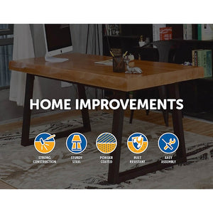 Trapezium Shaped Table Bench Desk Legs | Retro Industrial Design | Fully Welded