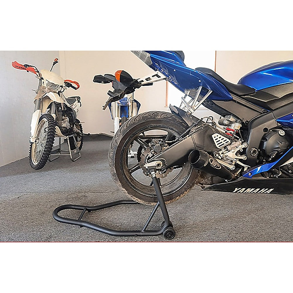 Motorcycle Rear Stand | Heavy-Duty Motorbike Lift | Paddock Carrier Fork Stand