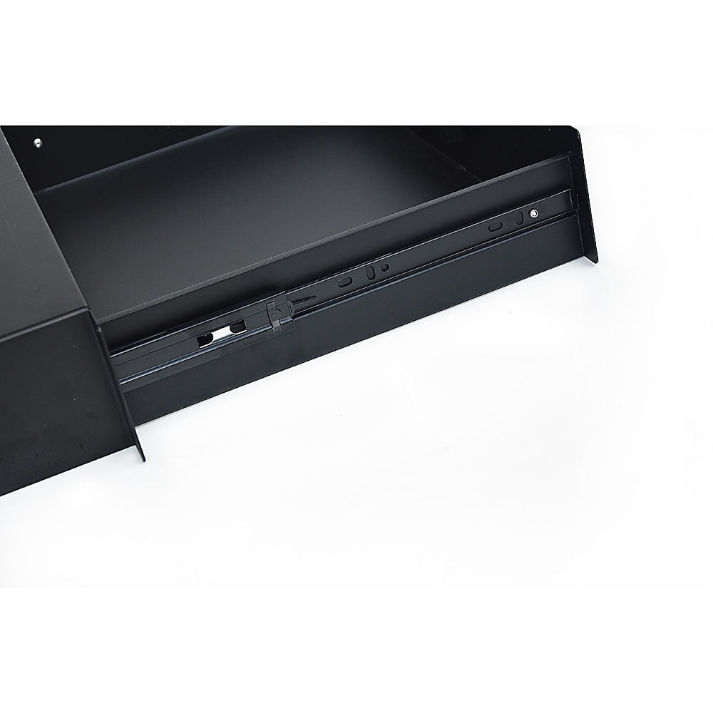 19" Rack Mount 2U Locking Drawer | Pro Audio DJ Server Rack Storage Cabinet