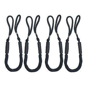 Marine Bungee Dock Line | 4-Pack | Boat Mooring Rope | Anchor Cord Stretchable