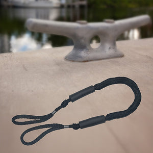 Marine Bungee Dock Line | 4-Pack | Boat Mooring Rope | Anchor Cord Stretchable
