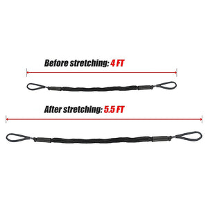 Marine Bungee Dock Line | 4-Pack | Boat Mooring Rope | Anchor Cord Stretchable