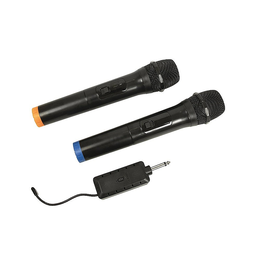 2x Wireless Microphone | Handheld Cordless Professional Mic for Karaoke & Events