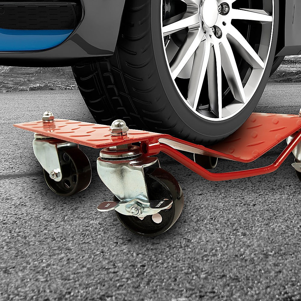 Auto Dolly Car Tire Skate Set | 12" x 16" | 6000LB Capacity | 4-Piece Repair Slide Set
