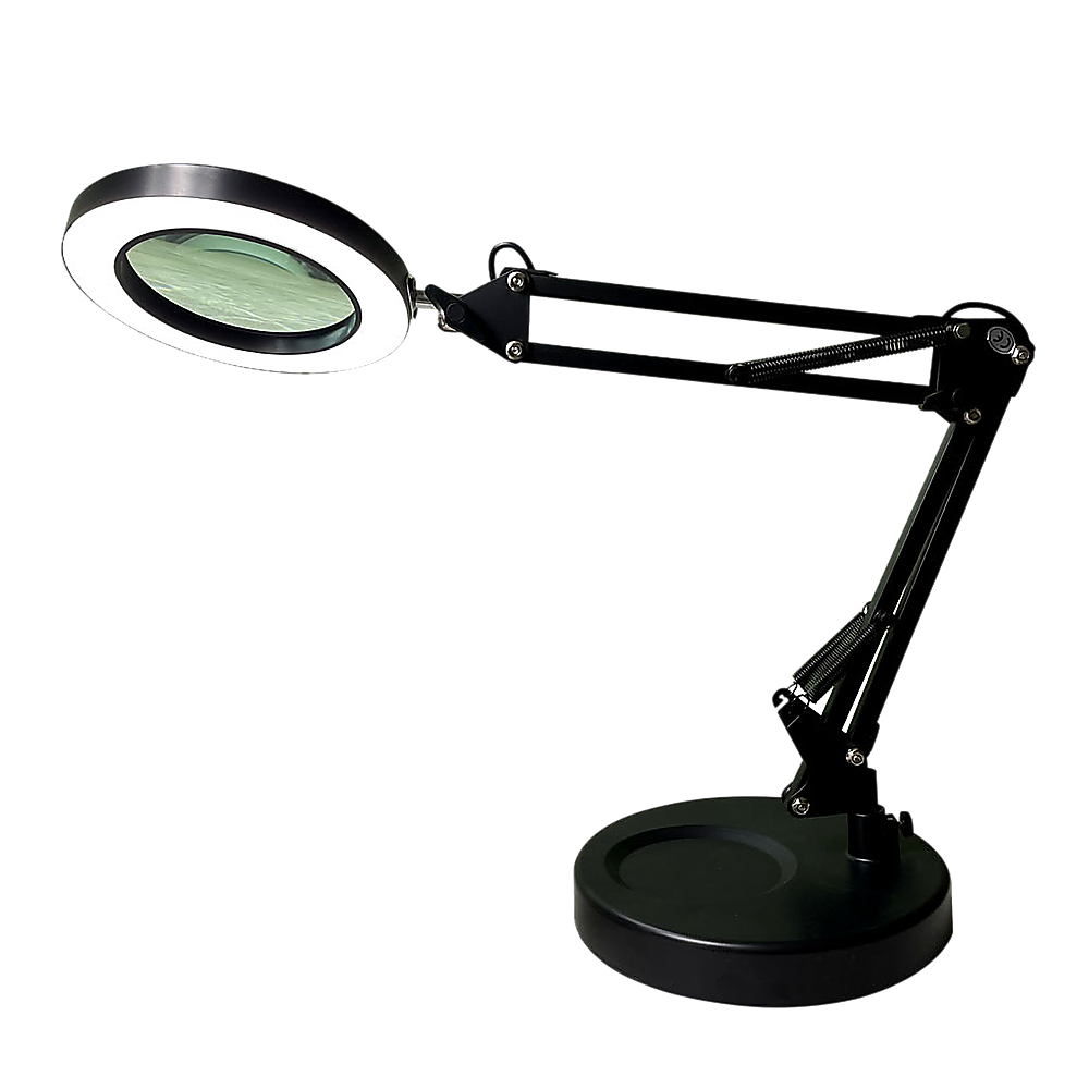10X Magnifying Glass Desk Light Magnifier | LED Lamp with Base for Reading & Close Work