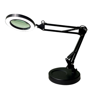 10X Magnifying Glass Desk Light Magnifier | LED Lamp with Base for Reading & Close Work