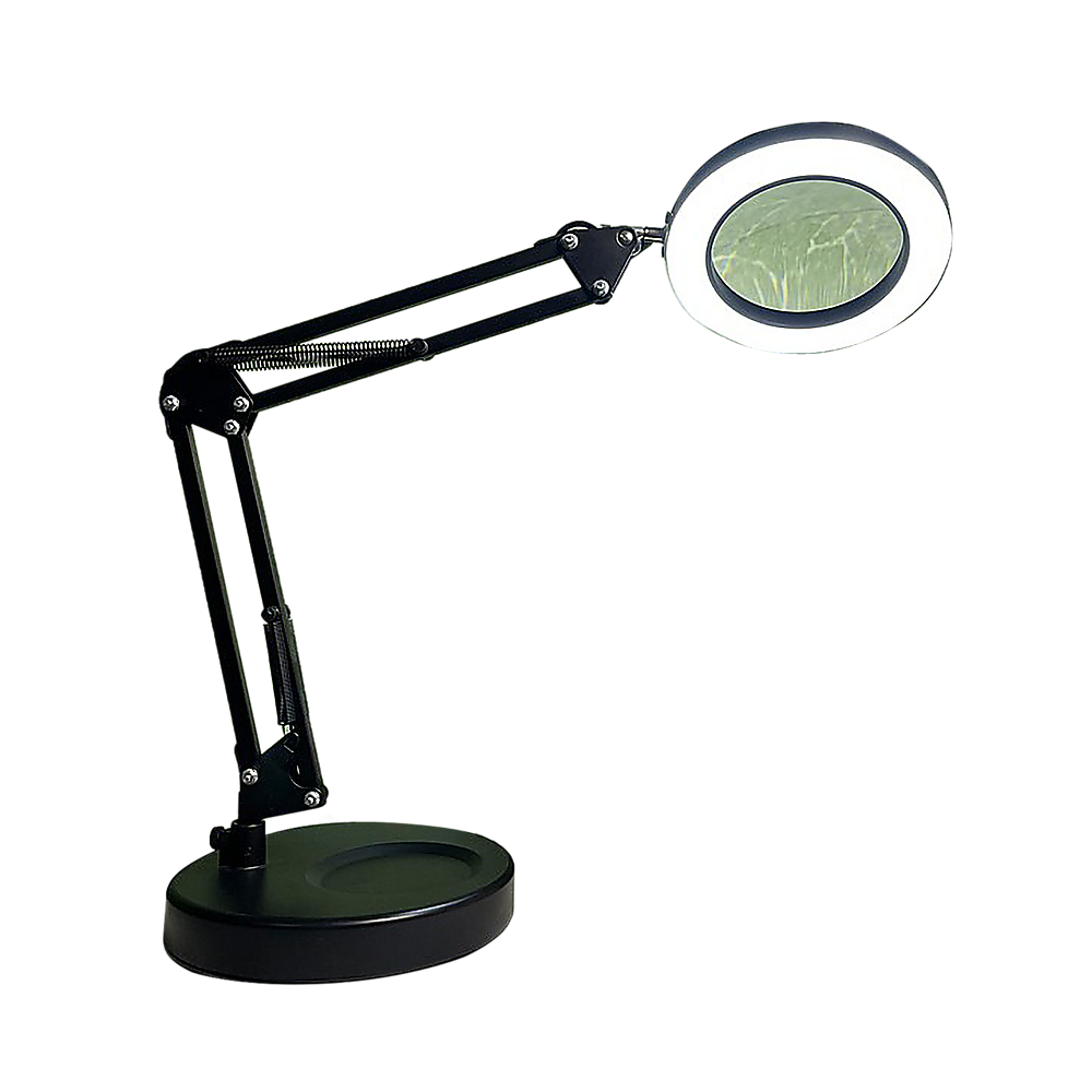 10X Magnifying Glass Desk Light Magnifier | LED Lamp with Base for Reading & Close Work