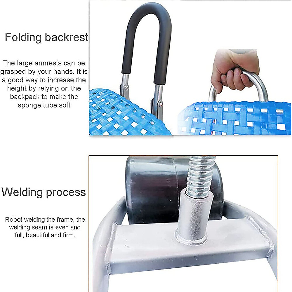 Portable Gardening Seat | Folding Stool | Adjustable Height with Kneeling Pad