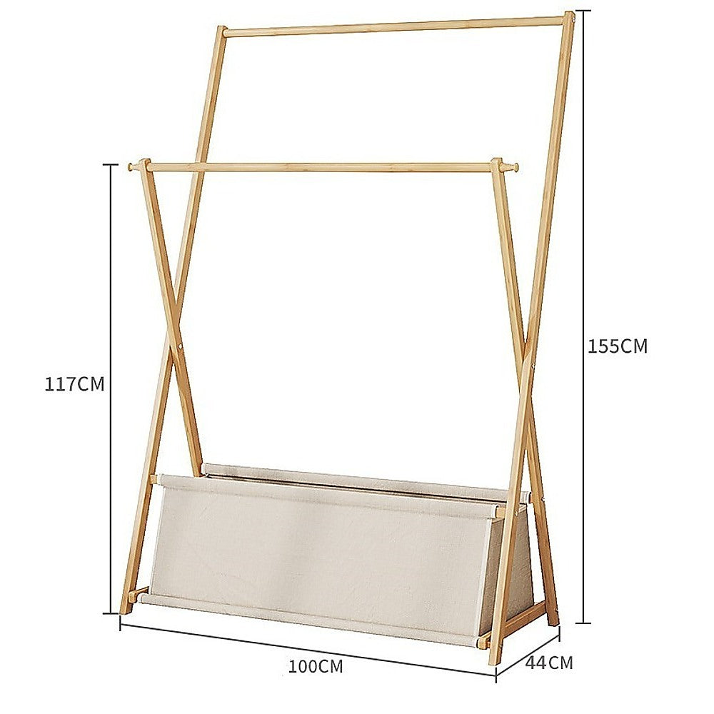 100cm Clothes Rail Rack | Freestanding Garment Hanger | Bedroom Storage with Lower Shelf