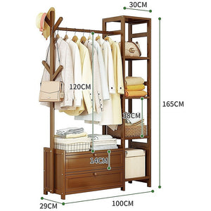 100cm Clothes Rack Stand | Storage Shelves | Minimalist Coat Tree