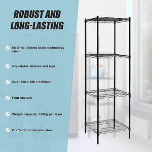Modular Wire Storage Shelf | 600 x 600 x 1800mm | Steel Shelving