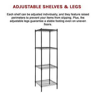 Modular Wire Storage Shelf | 600 x 600 x 1800mm | Steel Shelving