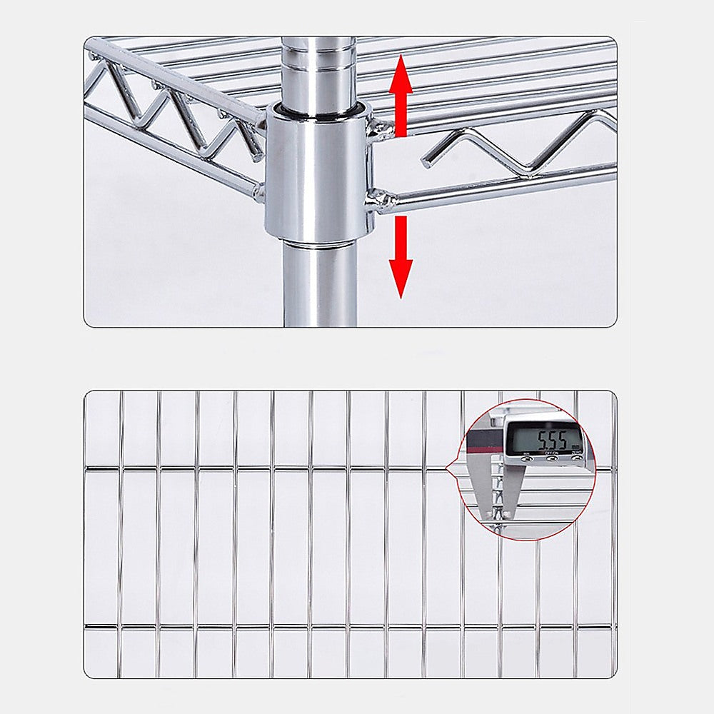 Modular Wire Storage Shelf | 450 x 450 x 1800mm | Steel Shelving