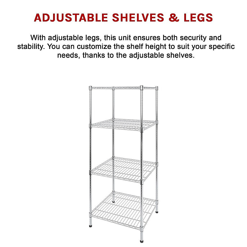 Modular Wire Storage Shelf | 450 x 450 x 1800mm | Steel Shelving