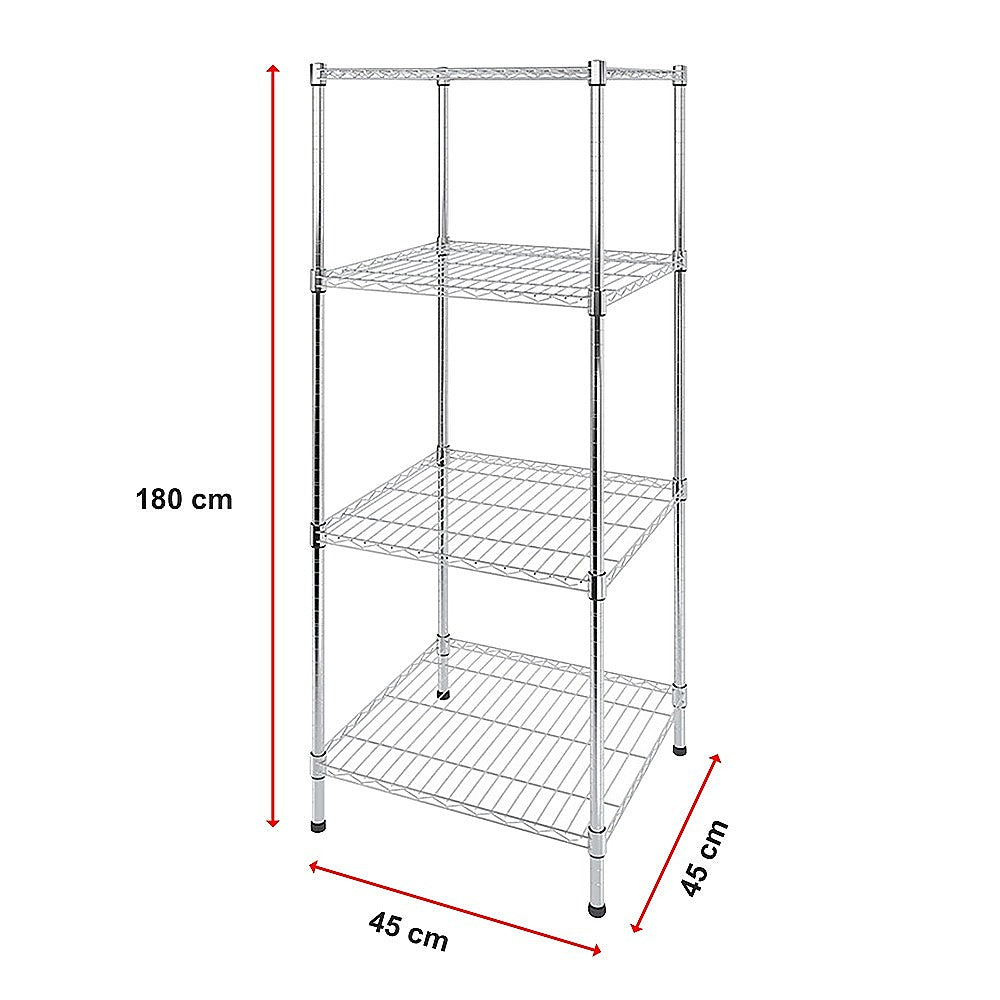 Modular Wire Storage Shelf | 450 x 450 x 1800mm | Steel Shelving