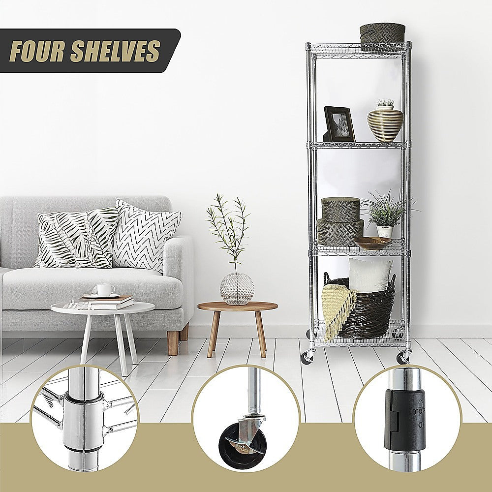 Modular Wire Storage Shelf | 450 x 450 x 1800mm | Steel Shelving