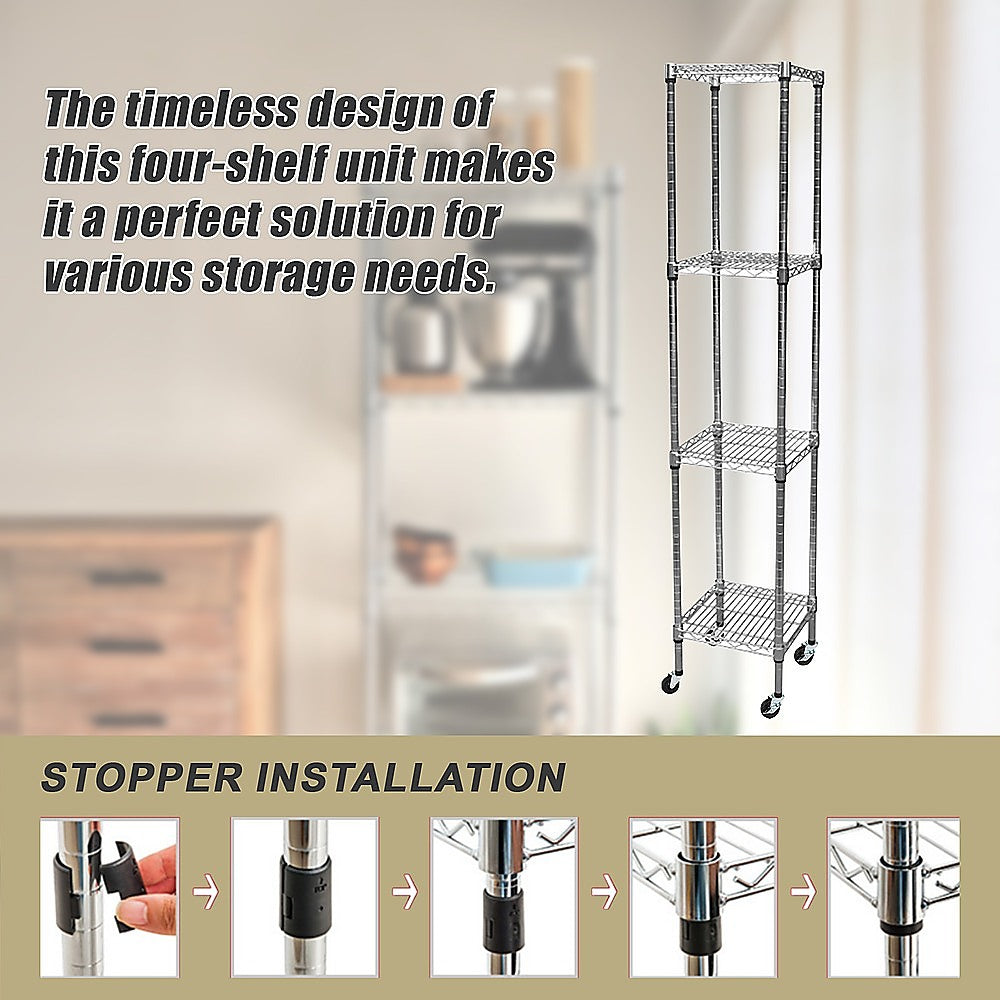 Modular Wire Storage Shelf | 450 x 450 x 1800mm | Steel Shelving