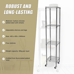 Modular Wire Storage Shelf | 450 x 450 x 1800mm | Steel Shelving
