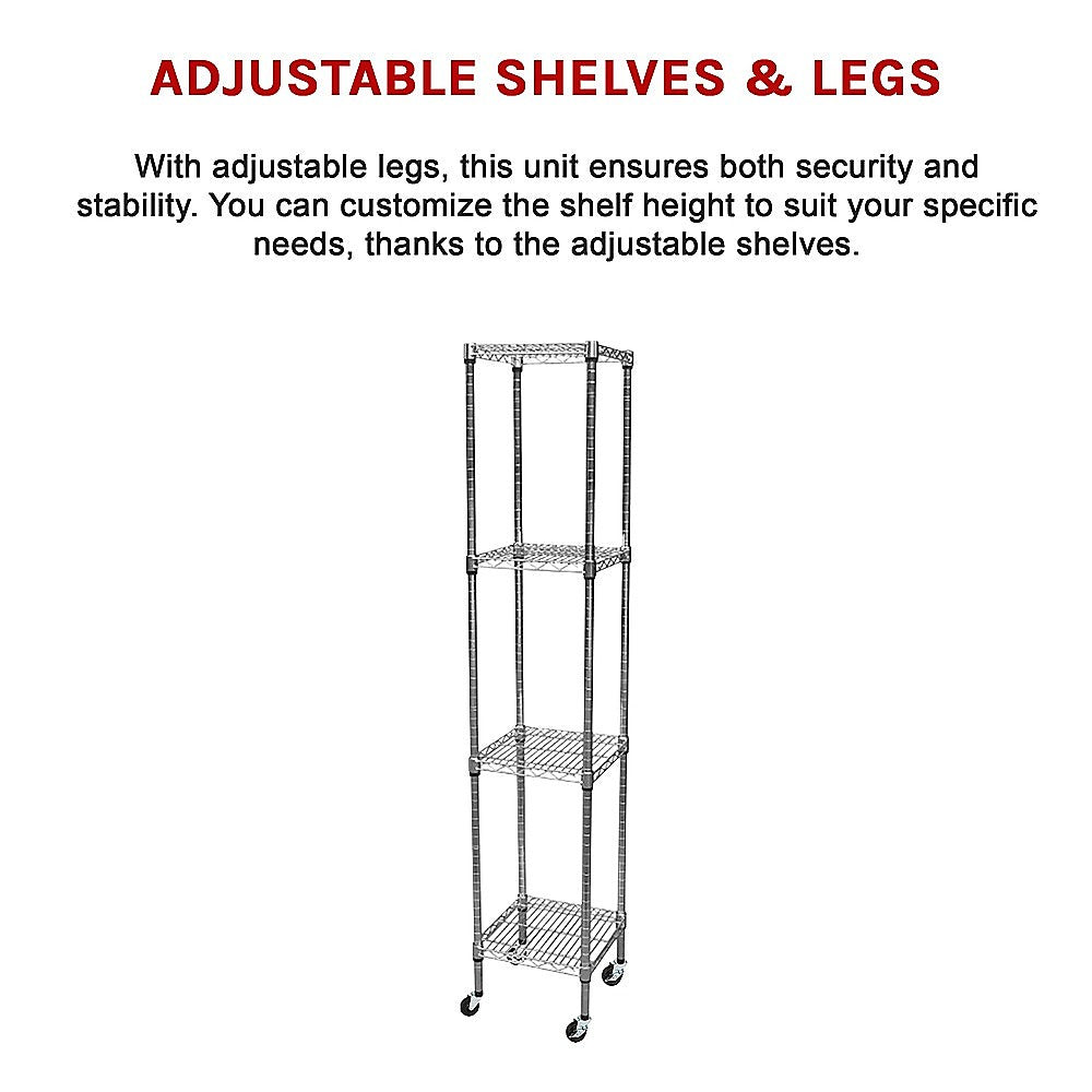 Modular Wire Storage Shelf | 450 x 450 x 1800mm | Steel Shelving
