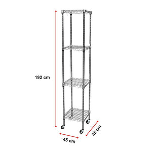 Modular Wire Storage Shelf | 450 x 450 x 1800mm | Steel Shelving