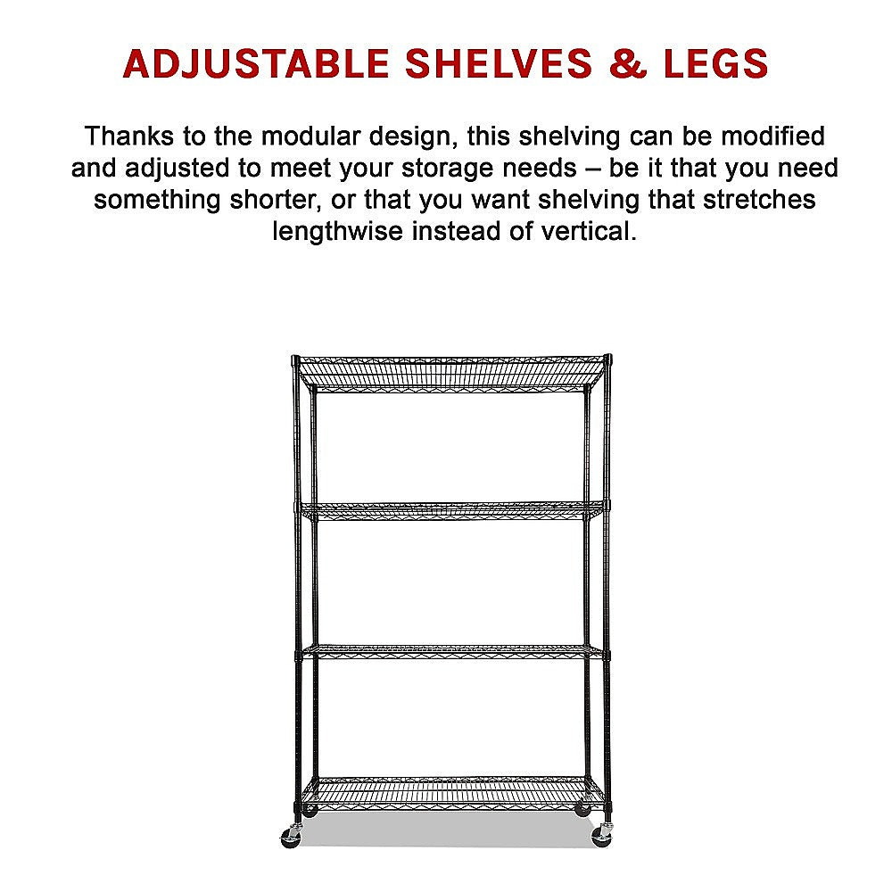 Modular Wire Storage Shelf | 1200 x 600 x 1800mm | Steel Shelving