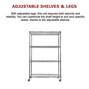 Modular Wire Storage Shelf | 900 x 450 x 1800mm | Steel Shelving