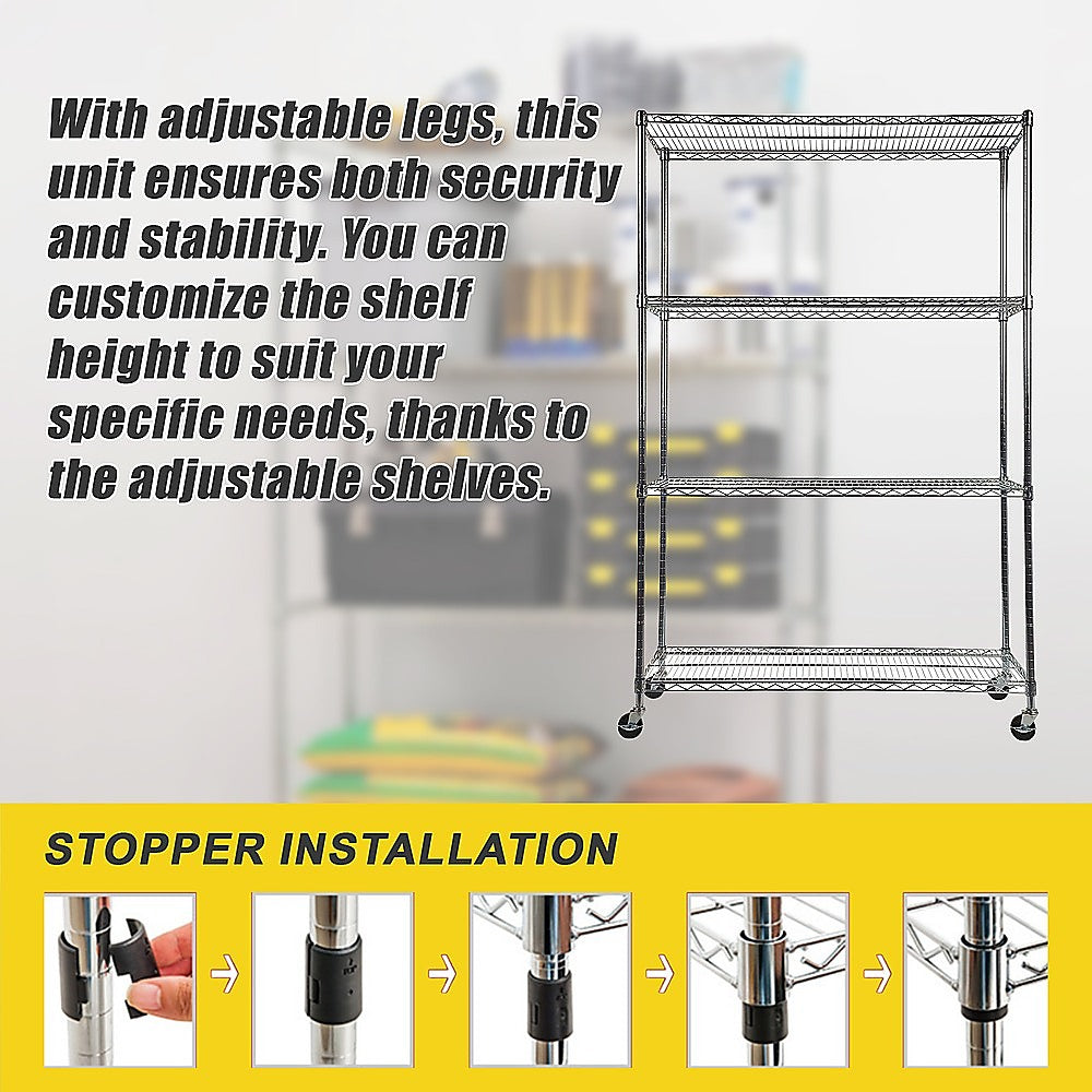 Modular Wire Storage Shelf | 900 x 450 x 1800mm | Steel Shelving